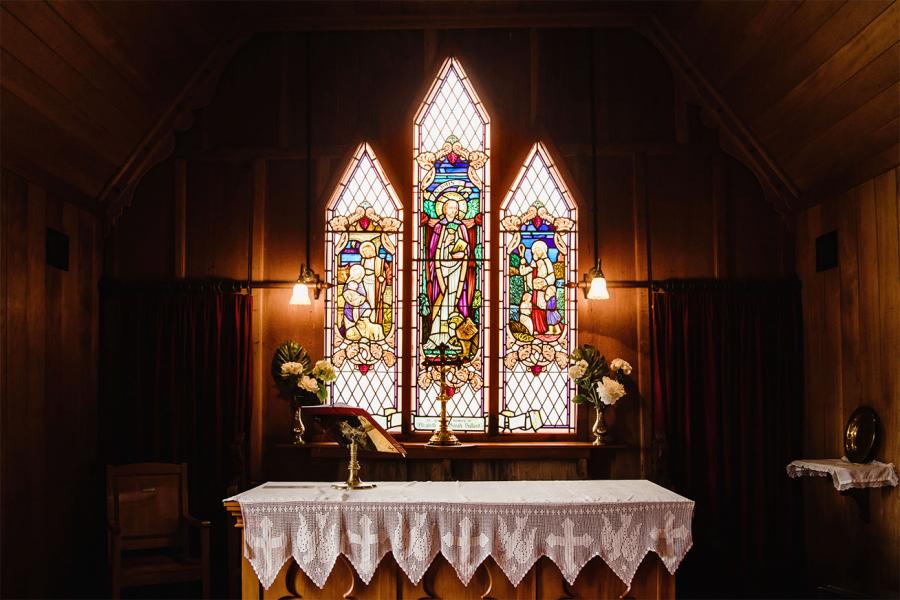 Stained glass windows from an anglican church