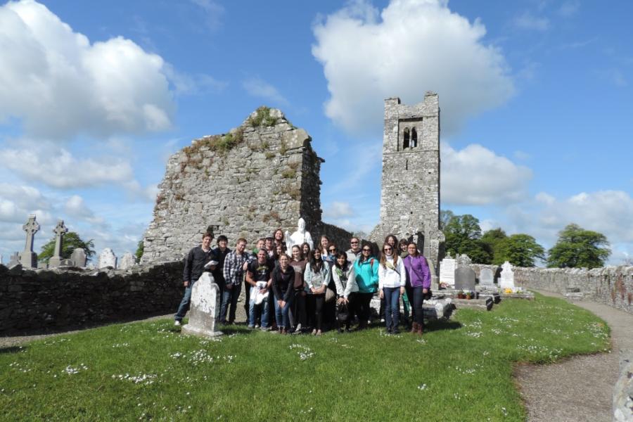 students at hill of slane