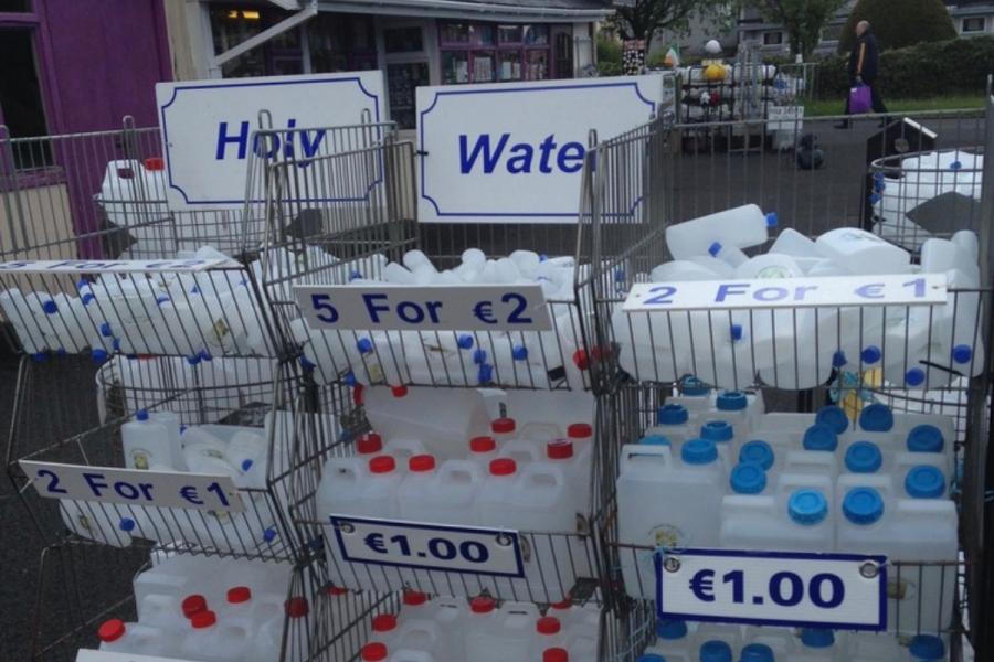 plastic bottles of holy water for sale