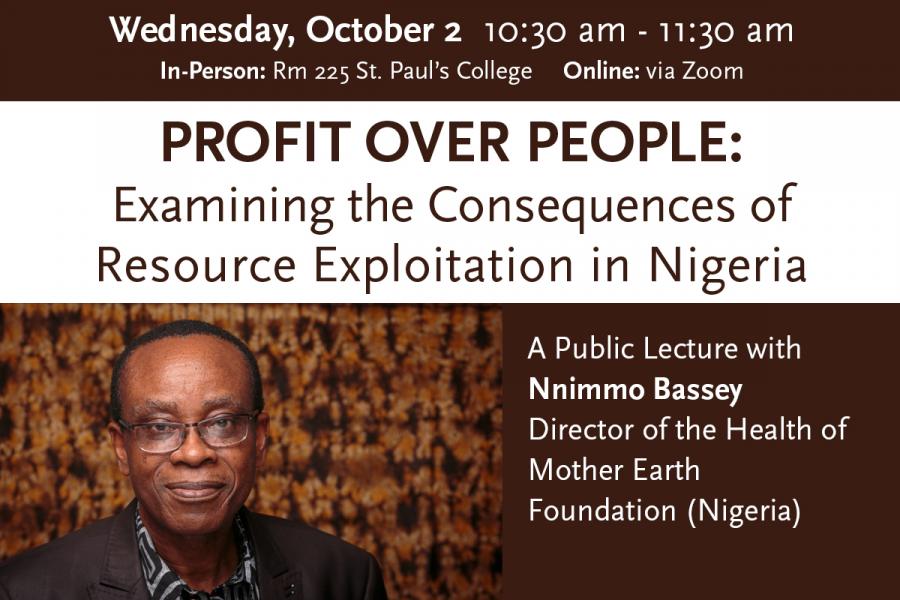 Brown Bag Lecture: Nnimmo Bassey