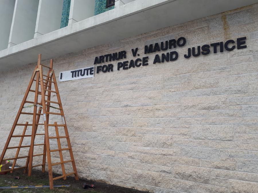 Arthur V. Mauro Institute Building Sign 
