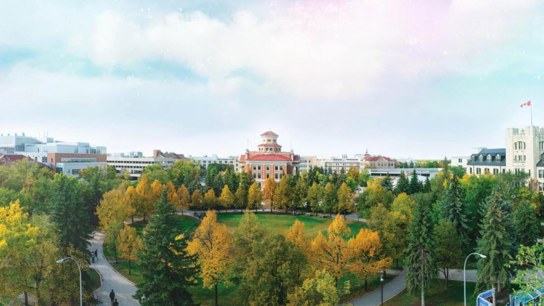 Aerial view of the University of Manitoba Campus.