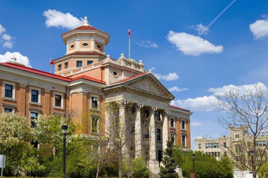 The Administration building at the University of Manitoba Fort Garry campus. 