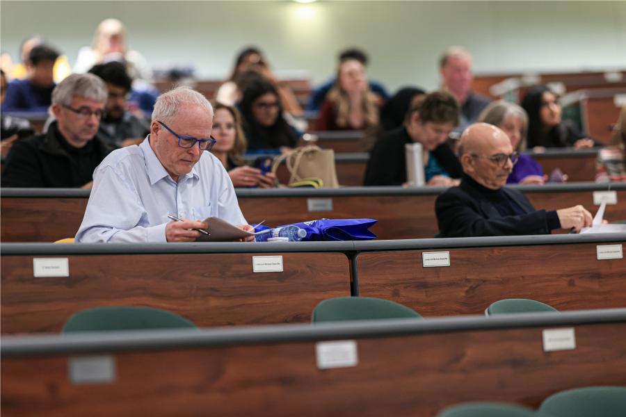 2 men at table judging contest